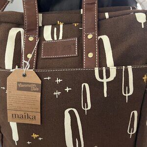 MAIKA RECYCLED CANVAS CROSSBODY/SHOULDER STRAP OLIVOS WOMEN OWNED BRASS HARDWARE